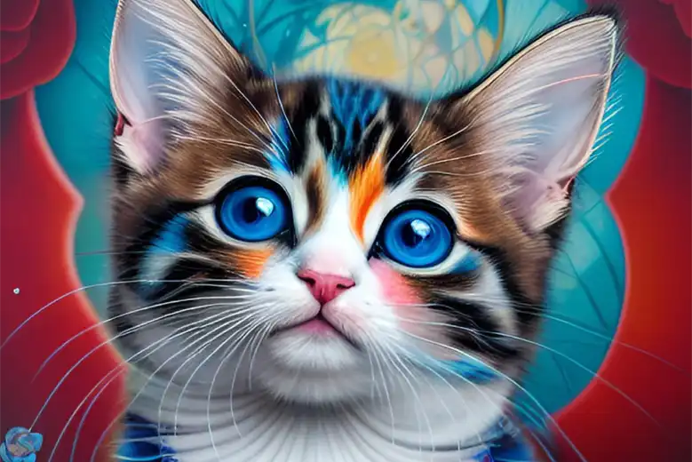 Imagen de gato generada por inteligencia artificial