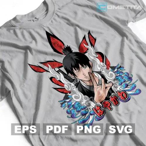 Plantilla Vector de Aki Hayakawa de Chainsaw Man Para Imprimir, Sublimar y Cortar