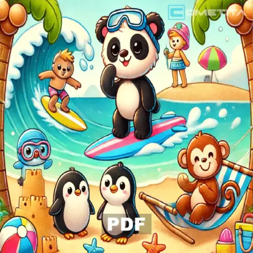 Animalitos en la Playa: Libro de Colorear para Todas las Edades