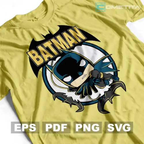 Plantilla Vector Funko de Batman Para Imprimir, Sublimar y Cortar (EPS, SVG, PNG y PDF)