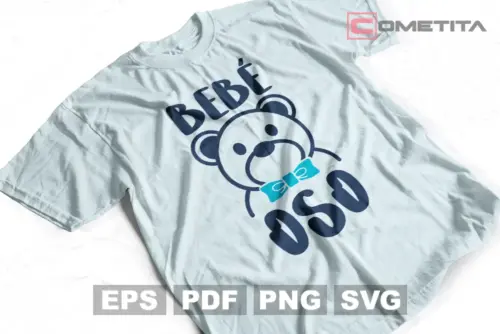 Plantilla Bebé Oso Para Imprimir y Sublimar (EPS, SVG, PNG y PDF)