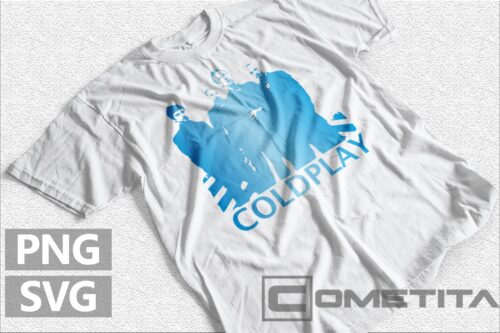 Plantilla Vector de Coldplay Azul