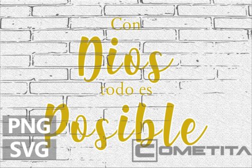 Con Dios Todo es Posible – Gráfico Vector Para Sublimados