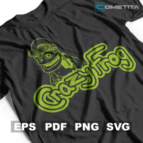 Plantilla Vector de Logo de Crazy Frog Para Imprimir, Sublimar y Cortar (EPS, SVG, PNG y PDF)