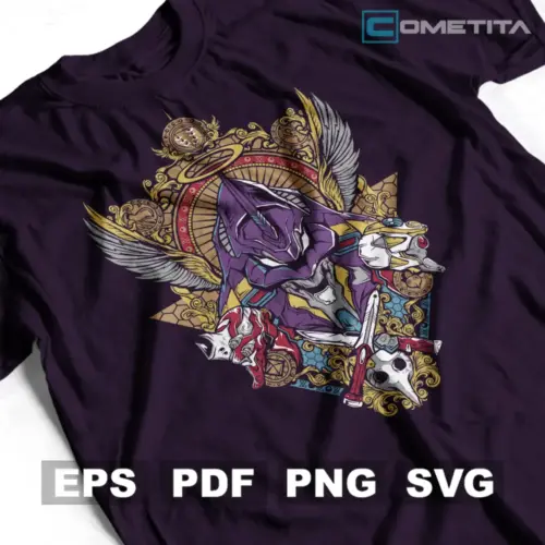 Plantilla Vector de Neon Genesis Evangelion Para Imprimir, Sublimar y Cortar
