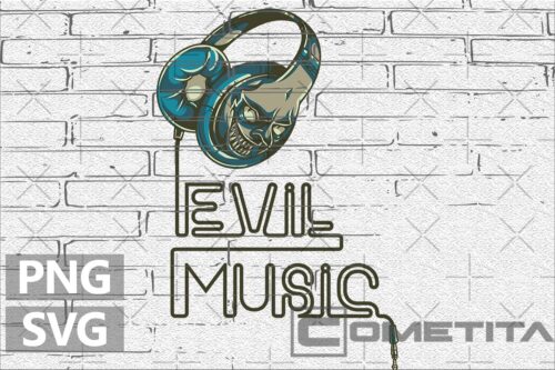 Evil Music – Gráfico Vector Para Sublimados
