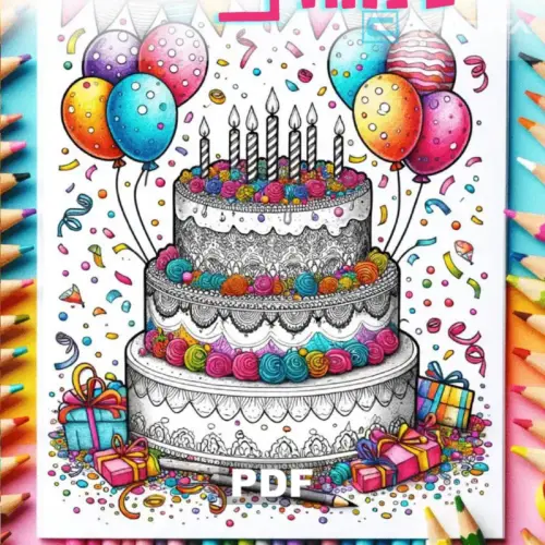 Fiesta de Cumpleaños: Libro de Colorear para Todas las Edades