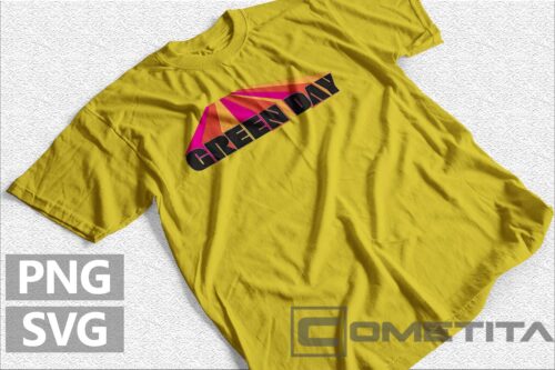 Plantilla Vector de Logo Retro de Green Day