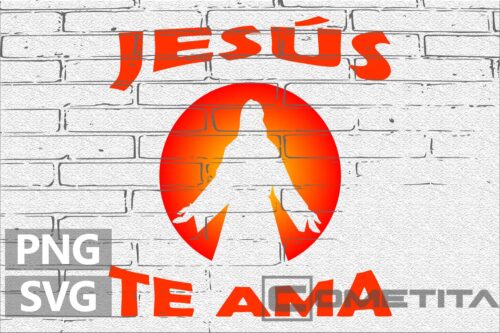 Jesús te Ama – Gráfico Vector Religioso