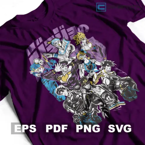 Plantilla Vector de Joestar Group Para Imprimir, Sublimar y Cortar (EPS, SVG, PNG y PDF)