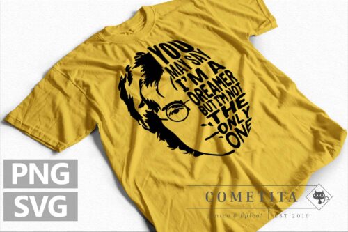 Plantilla Vector de John Lennon Letras de Imagine