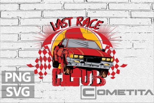 Last Race Club – Gráfico Vector Para Sublimados