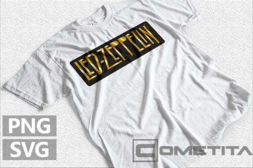 Plantilla Vector de Logo de Led Zeppelin Oro