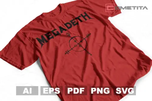 Plantilla de Logo de Megadeth Para Imprimir y Sublimar (AI, EPS, SVG, PNG y PDF)