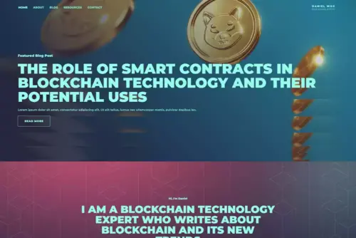 Página Web Para Blockchain, Cryptomonedas, Tecnología