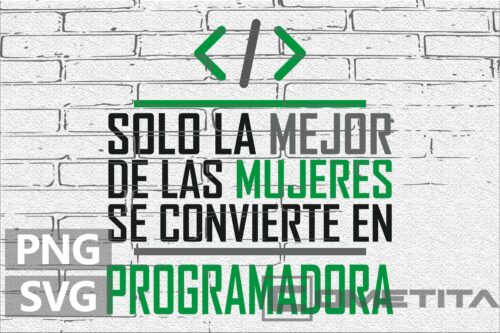Solo la Mejor de las Mujeres se Convierte en Programadora – Gráfico Vector
