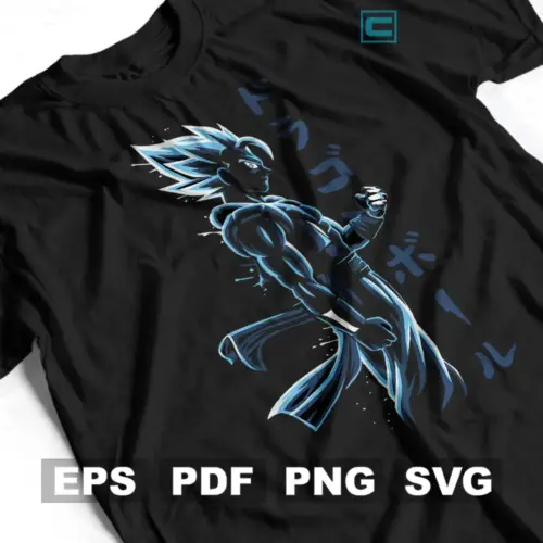 Plantilla Vector de Son Goku de Dragon Ball Para Imprimir, Sublimar y Cortar (EPS, SVG, PNG y PDF)