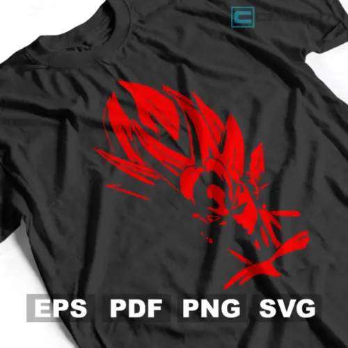 Plantilla Vector de Son Goku 2 de Dragon Ball Para Imprimir, Sublimar y Cortar (EPS, SVG, PNG y PDF)