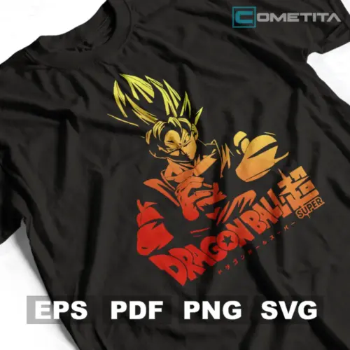 Plantilla Vector de Son Goku de Dragon Ball Super Para Imprimir, Sublimar y Cortar (EPS, SVG, PNG y PDF)