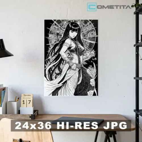 Imagen AI de Super Heroína Vietnamita (JPG 24”x36” de Alta Resolución)