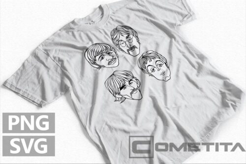 Plantilla Vector de The Beatles Dibujo