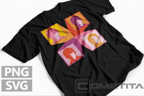 Plantilla Vector de The Beatles Multicolor
