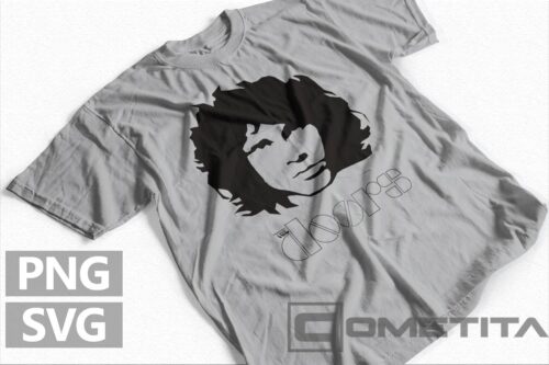 Plantilla Vector de Jim Morrison Rostro The Doors