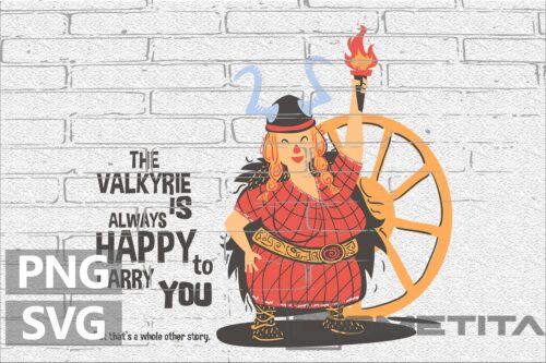The Valkyrie is Always Happy – Gráfico Vector Gratuito Para Sublimados
