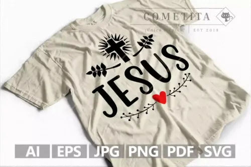 Cruz de Jesús - Plantilla Vector SVG Cristiano Para Tazas, Camisetas, Arte y Más