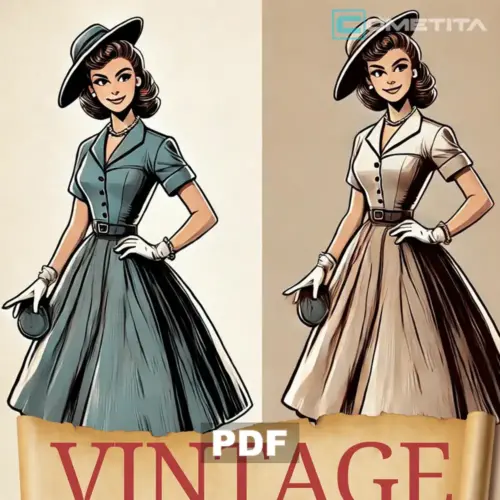 Vintage Fashion: Libro de Colorear para Todas las Edades
