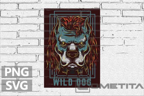 Wild Dog – Gráfico Vector Para Sublimados