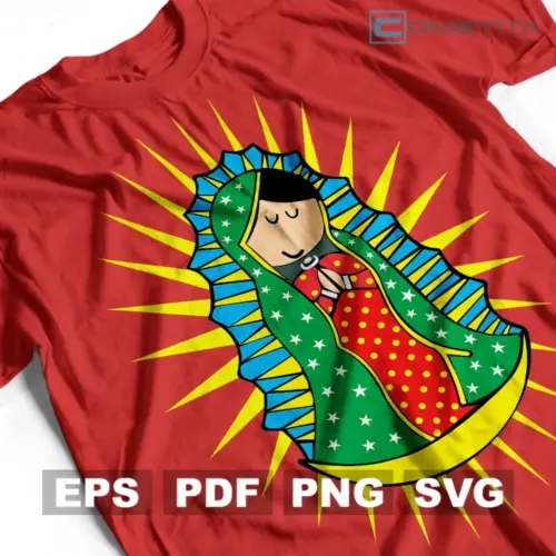 Virgencita de Guadalupe v1 — Vector Religioso Para Imprimir, Sublimar y Más
