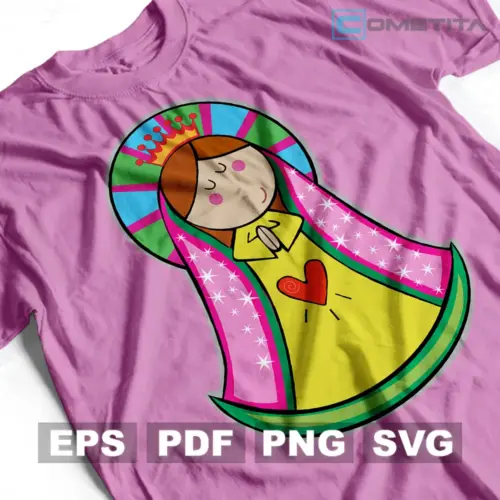 Virgencita de Guadalupe v4 — Plantilla Vector Religiosa