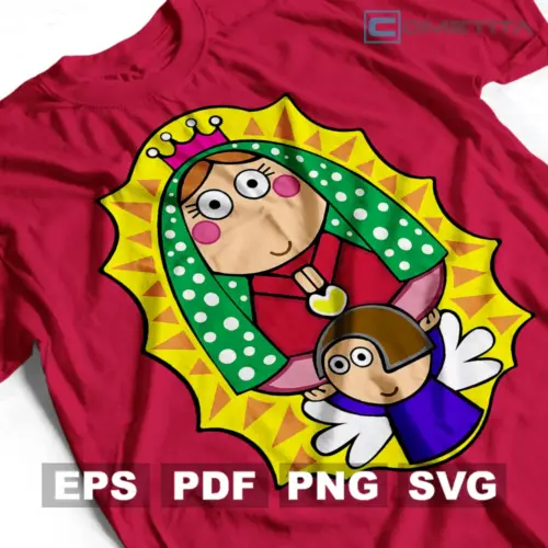 Virgencita de Guadalupe v6 — Vector Religioso Para Imprimir, Sublimar y Más