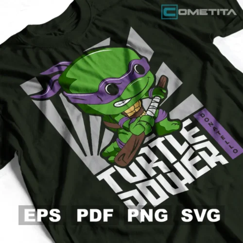 Vector Funko Donatello de las Tortugas Ninja — Vector Anime Para Imprimir, Sublimar, Estampar y Más (EPS, PDF, PNG y SVG)