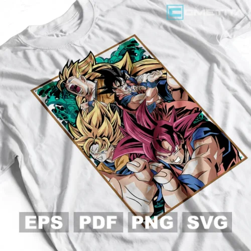 Personajes de Dragon Ball Super — Vector Anime Para Imprimir, Sublimar, Estampar y Más (EPS, PDF, PNG y SVG)