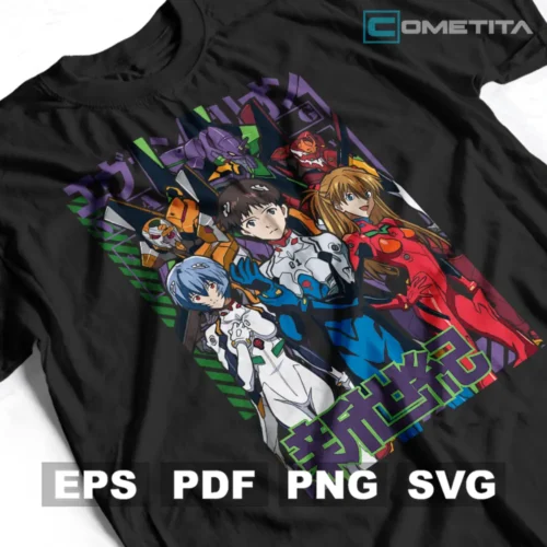 Personajes de Evangelion — Vector Anime Para Imprimir, Sublimar, Estampar y Más (EPS, PDF, PNG y SVG)