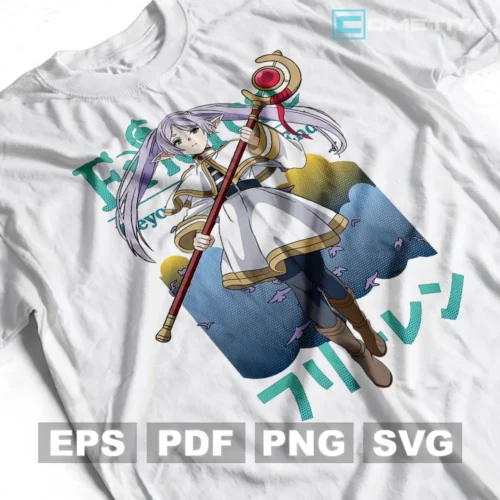 Frieren la Sepulturera — Vector Anime Para Imprimir, Sublimar, Estampar y Más (EPS, PDF, PNG y SVG)
