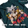 Goku Ultra de Dragon Ball — Vector Anime Para Imprimir, Sublimar, Estampar y Más (EPS, PDF, PNG y SVG)