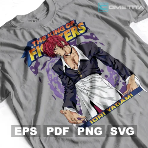 Iori Yagami de King of Fighters — Vector Gamer Para Imprimir, Sublimar, Estampar y Más (EPS, PDF, PNG y SVG)
