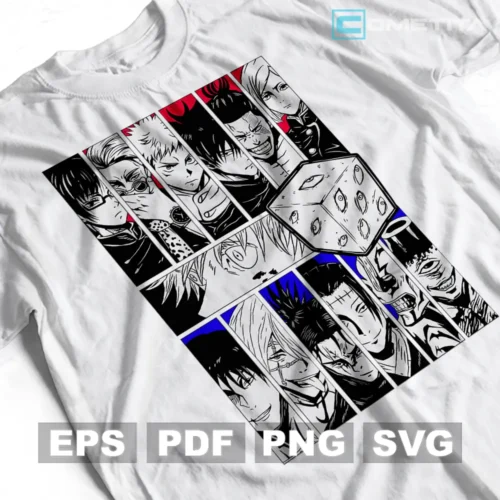 Personajes de Jujutsu Kaisen — Vector Anime Para Imprimir, Sublimar, Estampar y Más (EPS, PDF, PNG y SVG)
