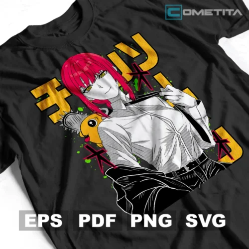 Makimade Chainsaw Man — Vector Anime Para Imprimir, Sublimar, Estampar y Más (EPS, PDF, PNG y SVG)