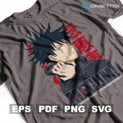 Megumi Fushiguro de Jujutsu Kaisen — Vector Anime Para Imprimir, Sublimar, Estampar y Más (EPS, PDF, PNG y SVG)