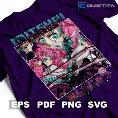Mitsuri Kanroji de Demon Slayer — Vector Anime Para Imprimir, Sublimar, Estampar y Más (EPS, PDF, PNG y SVG)