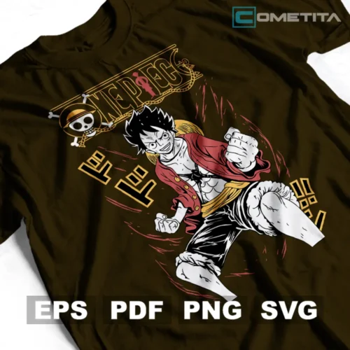 Vector Anime Monkey D. Luffy One Piece — Vector Anime Para Imprimir, Sublimar, Estampar y Más (EPS, PDF, PNG y SVG)
