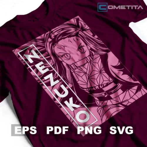Nezuko de Demon Slayer — Vector Anime Para Imprimir, Sublimar, Estampar y Más (EPS, PDF, PNG y SVG)