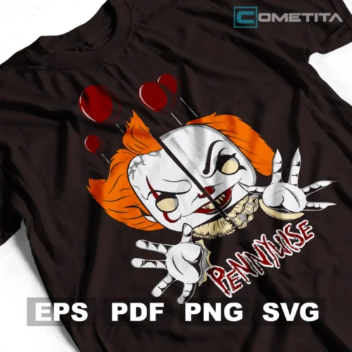 Pennywize de It Globos — Vector Funko Para Imprimir, Sublimar, Estampar y Más (EPS, PDF, PNG y SVG)