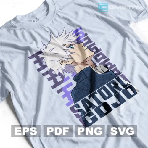 Satoru Gojo 2 de Jujutsu Kaisen — Vector Anime Para Imprimir, Sublimar, Estampar y Más (EPS, PDF, PNG y SVG)