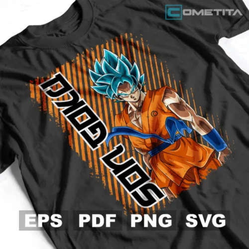 Son Goku de Dragon Ball — Vector Anime Para Imprimir, Sublimar, Estampar y Más (EPS, PDF, PNG y SVG)