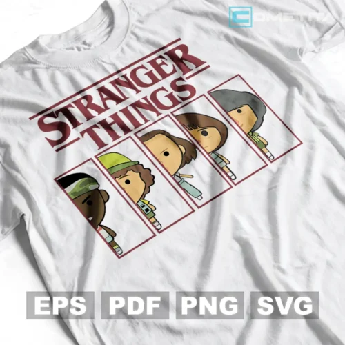 Personajes de Stranger Things — Vector Para Imprimir, Sublimar, Estampar y Más (EPS, PDF, PNG y SVG)